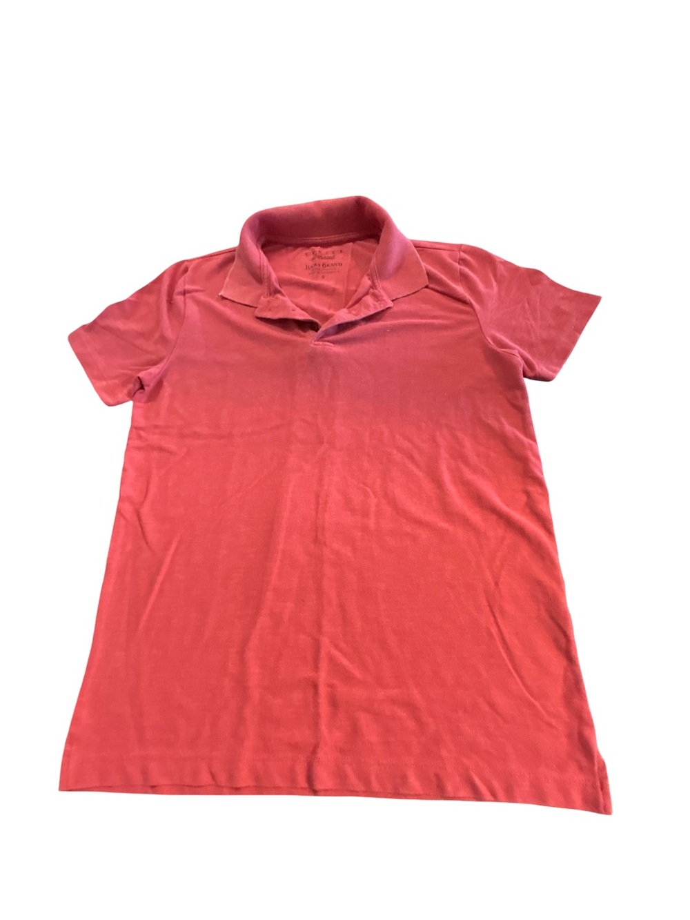 Lucky Brand Men's Venice Burnout Short Sleeve Polo Shirt Red Size L